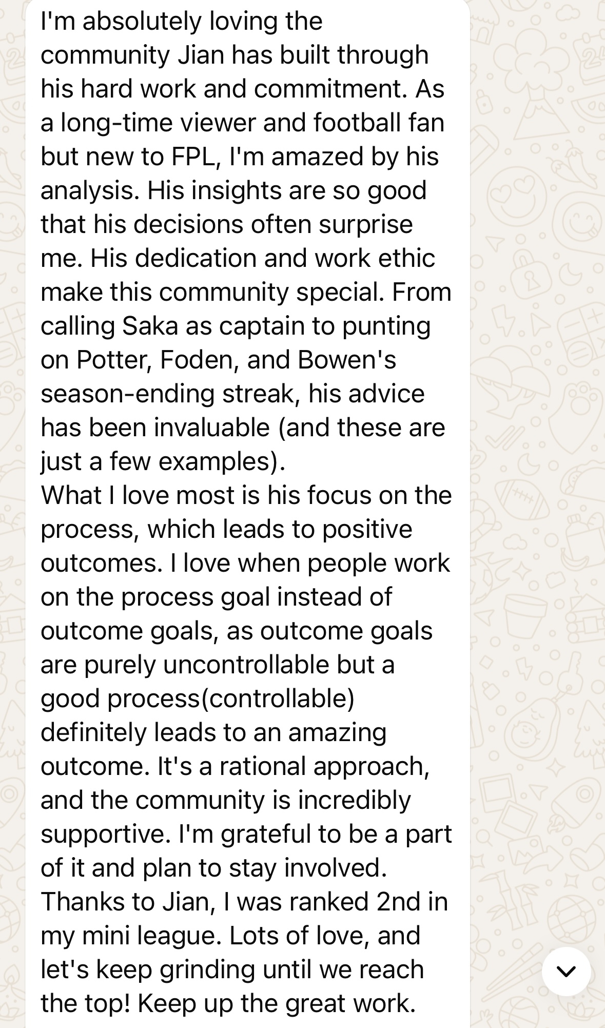 Divyam Arora testimonial about analysis and insights